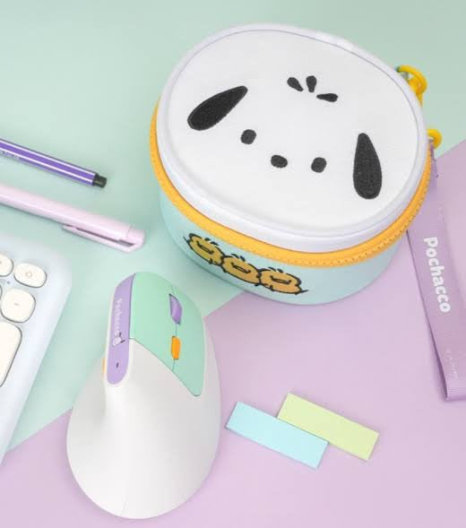 Sanrio Pochacco Vertical Mouse Wireless Silent Ergonomic Vertical Mouse+Pouch The Branded Hub