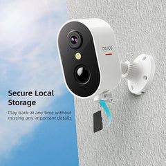 DEKCO Security Camera Outdoor Battery Operated, Wireless CCTV Camera for Home Security, 1080P WiFi Camera Outdoor Indoor with PIR Human Motion Detection & Siren,2 Way Audio, IP66,2.4Ghz Wifi (No 5Ghz) The Branded Hub