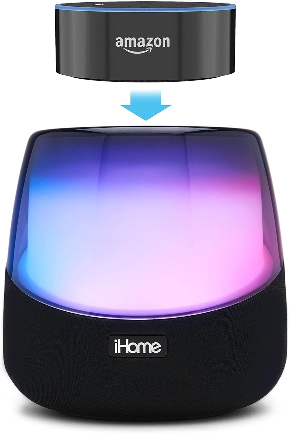 iHome iAV5 Color Changing Bluetooth Rechargeable Speaker for Amazon Echo Dot The Branded Hub