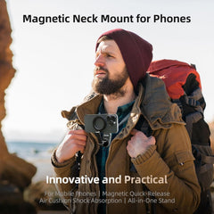 Magnetic Neck Mount for Phones, Neck Cell Phone Holder POV/Vlog Selfie Mount Hand Free
