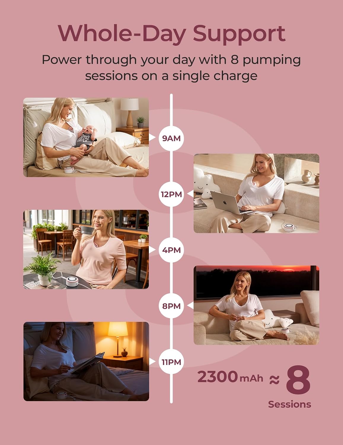 Momcozy V1 Pro Wearable Breast Pump, Hospital-Grade Pocket Primary Pump | Hands-Free Portable Pump, Lightweight, Visible Cups,Real Milk Removal
