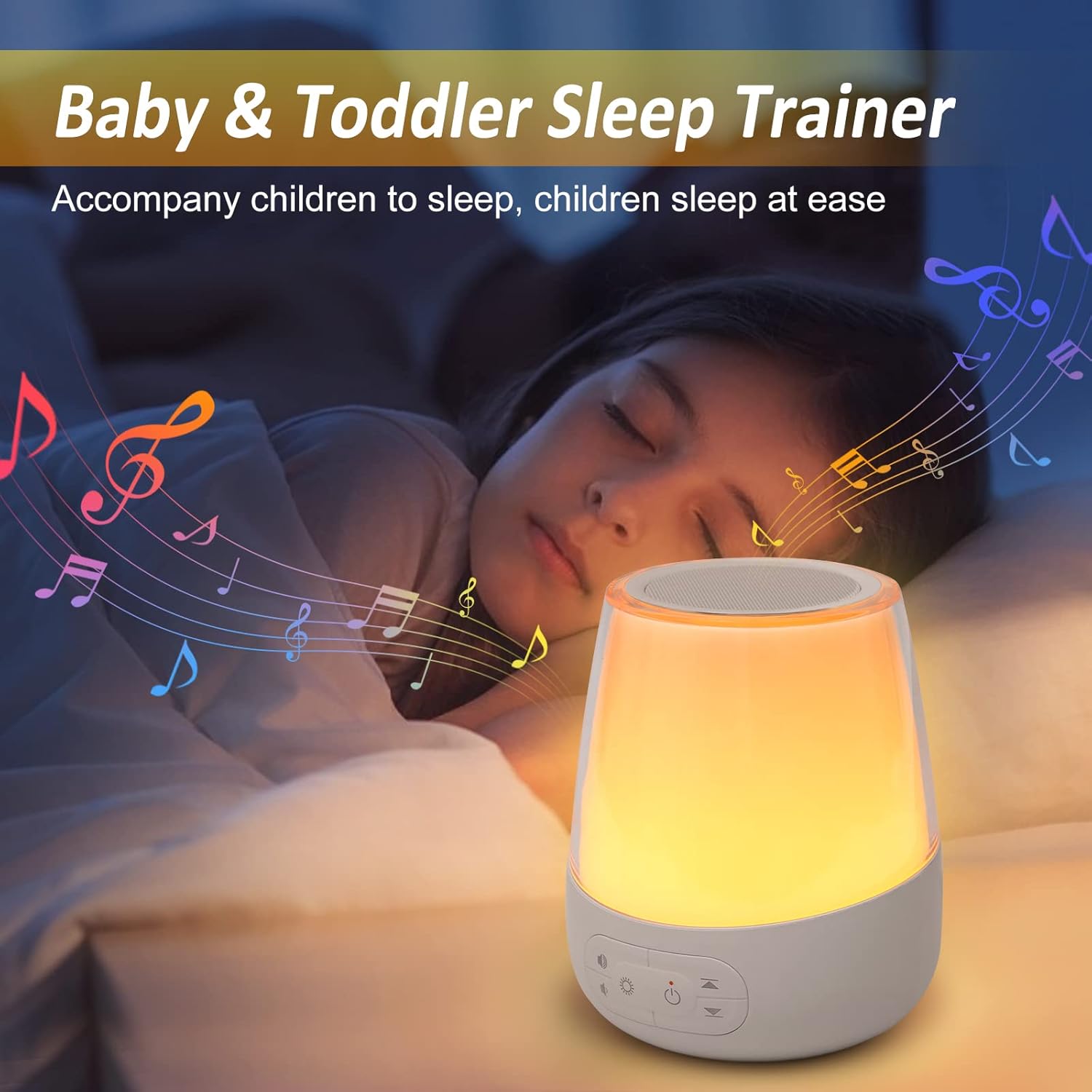 HKAI Baby Sound Machine, White Noise Machine Night Light for Toddler Sleep Trainer, 20 Soothing Sounds, Timer Function for Nursery, Kids & Toddler Bedroom, Plug in