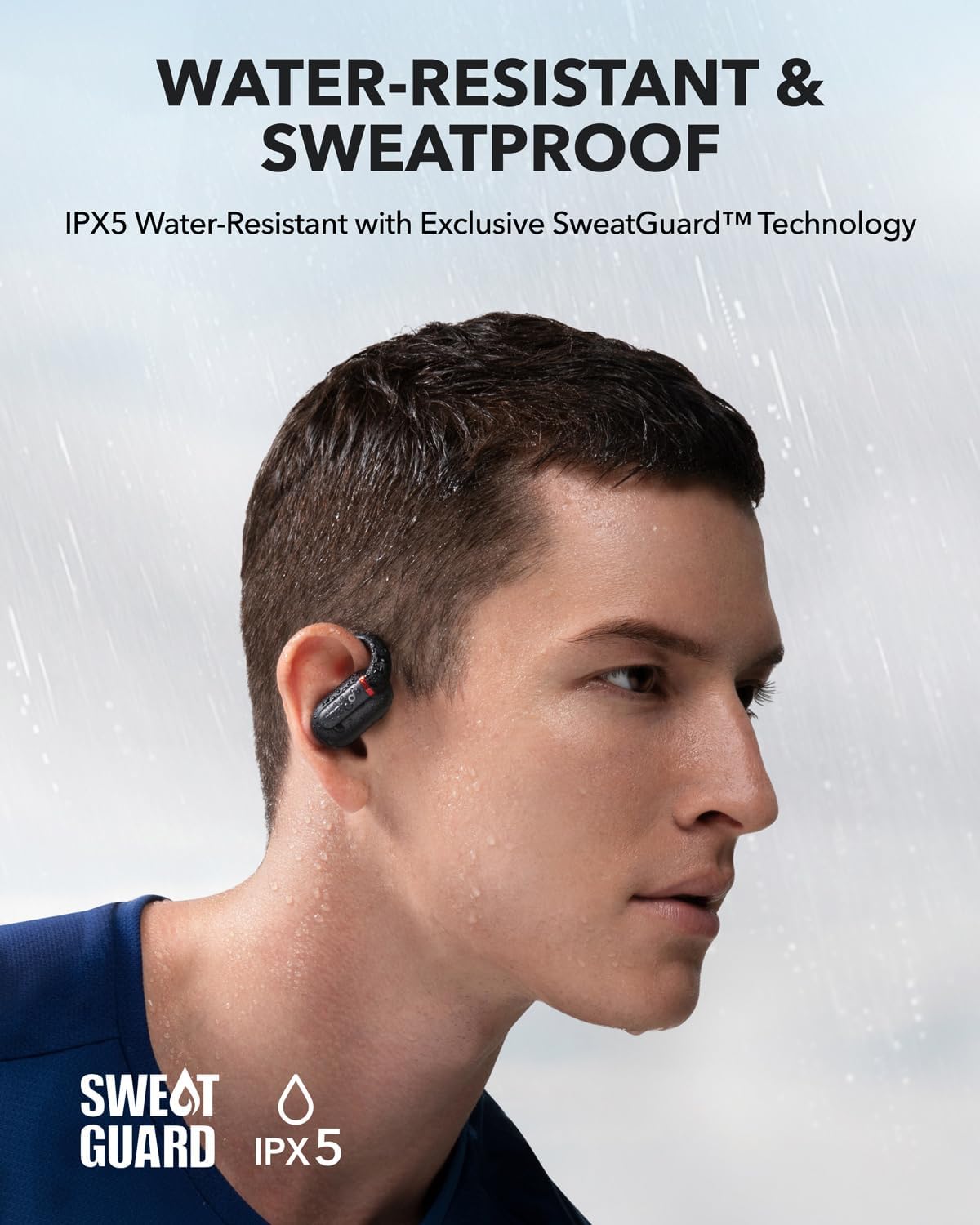 Soundcore by Anker V30i Open-Ear Headphones, Ultra-Comfort, Lightweight Design, Snug Fit, Ergonomic Ear Hooks, Robust Bass, 36H Playtime, Bluetooth 5.3, App Control, Clear Calls, Wireless Earbuds The Branded Hub