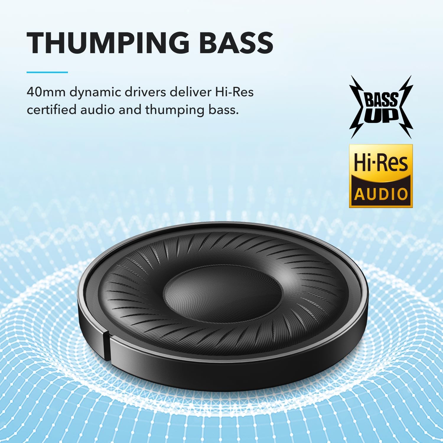 Soundcore by Anker Q20i Hybrid Active Noise Cancelling Headphones, Wireless Over-Ear Bluetooth, 40H Long ANC Playtime, Hi-Res Audio, Big Bass, Customize via an App, Transparency Mode The Branded Hub