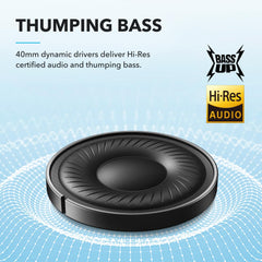 Soundcore by Anker Q20i Hybrid Active Noise Cancelling Headphones, Wireless Over-Ear Bluetooth, 40H Long ANC Playtime, Hi-Res Audio, Big Bass, Customize via an App, Transparency Mode The Branded Hub