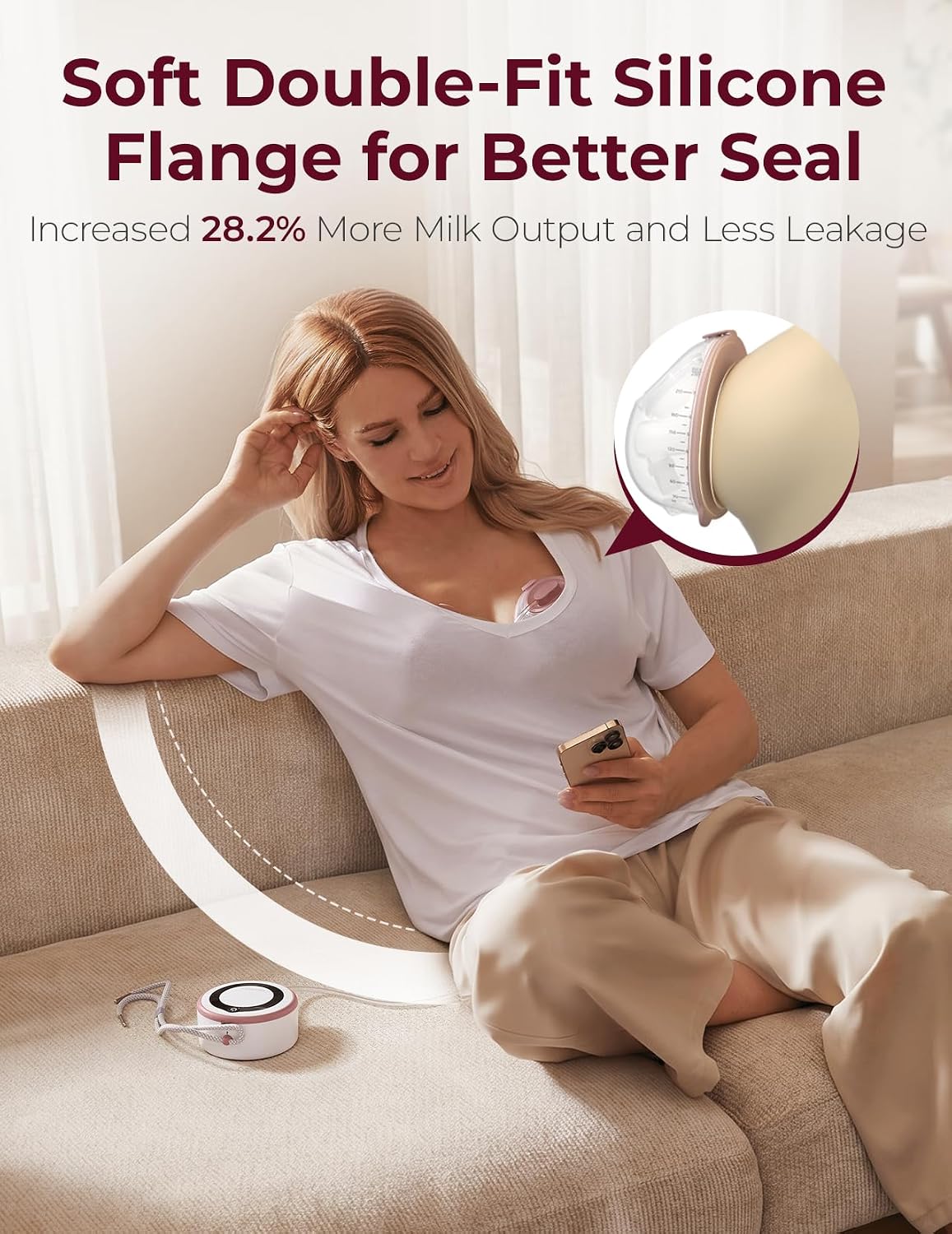 Momcozy V1 Pro Wearable Breast Pump, Hospital-Grade Pocket Primary Pump | Hands-Free Portable Pump, Lightweight, Visible Cups,Real Milk Removal