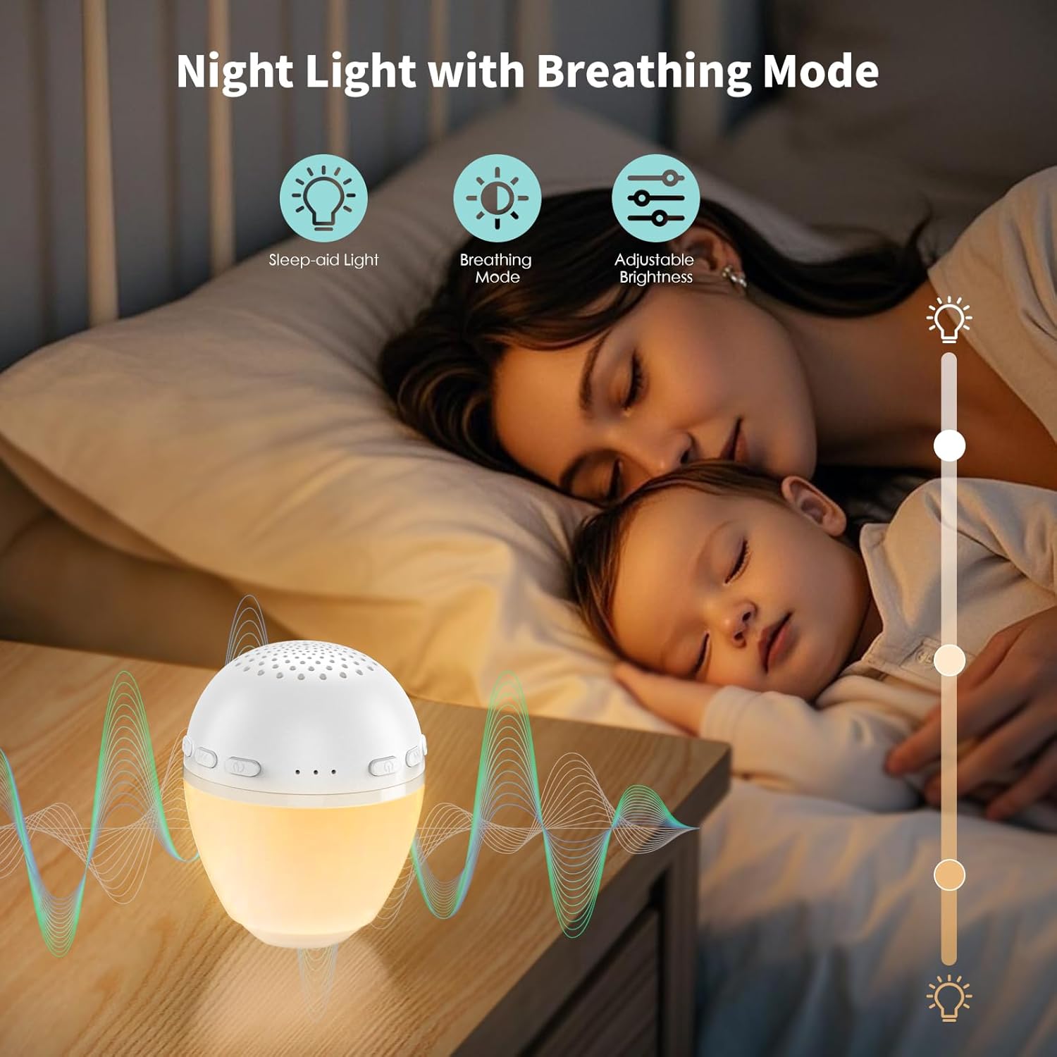 Hush Ultra 3 in 1 Smart Sound Machine, White Noise Machine with Noise Detection, Night Light, Speaker