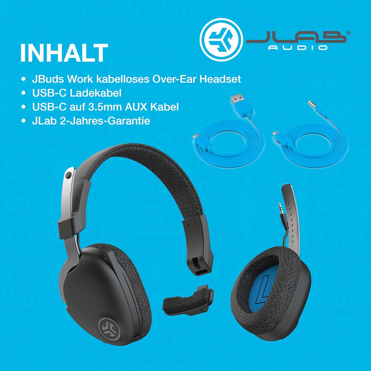 JLab JBuds Work Wireless Headset with Microphone The Branded Hub
