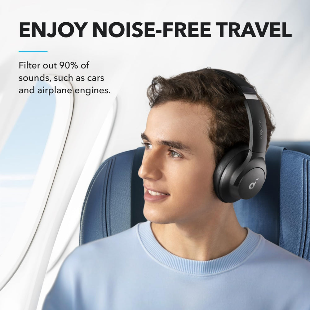 Soundcore by Anker Q20i Hybrid Active Noise Cancelling Headphones, Wireless Over-Ear Bluetooth, 40H Long ANC Playtime, Hi-Res Audio, Big Bass, Customize via an App, Transparency Mode The Branded Hub