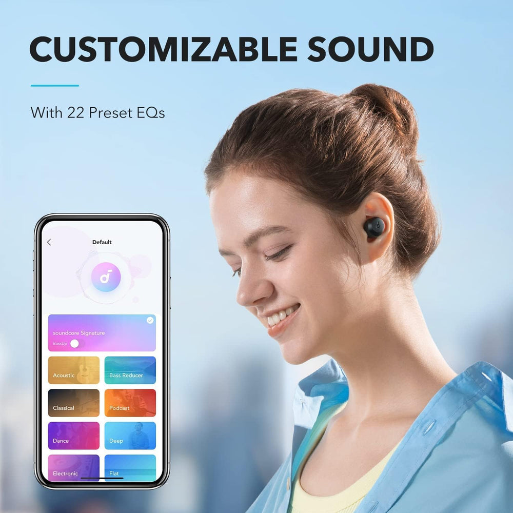 Soundcore by Anker A25i True Wireless Earbuds • Bluetooth 5.3 • App • Customized Sound • 28H Long Playtime • Water-Resistant • 2 Mics for AI Clear Calls • Single Earbud Mode (Black) The Branded Hub