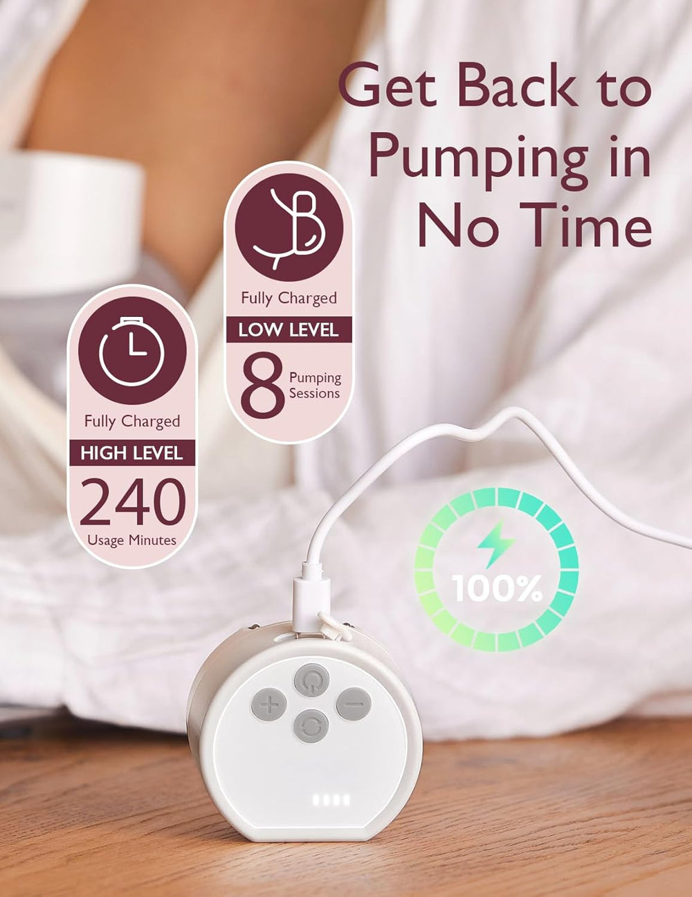 Bellababy Double Electric Breast Feeding Pumps with 21mm,24mm,27mm Flanges,Touch Screen,Pain Free Strong Suction 4 Models 9 Levels Strength (Blue) The Branded Hub