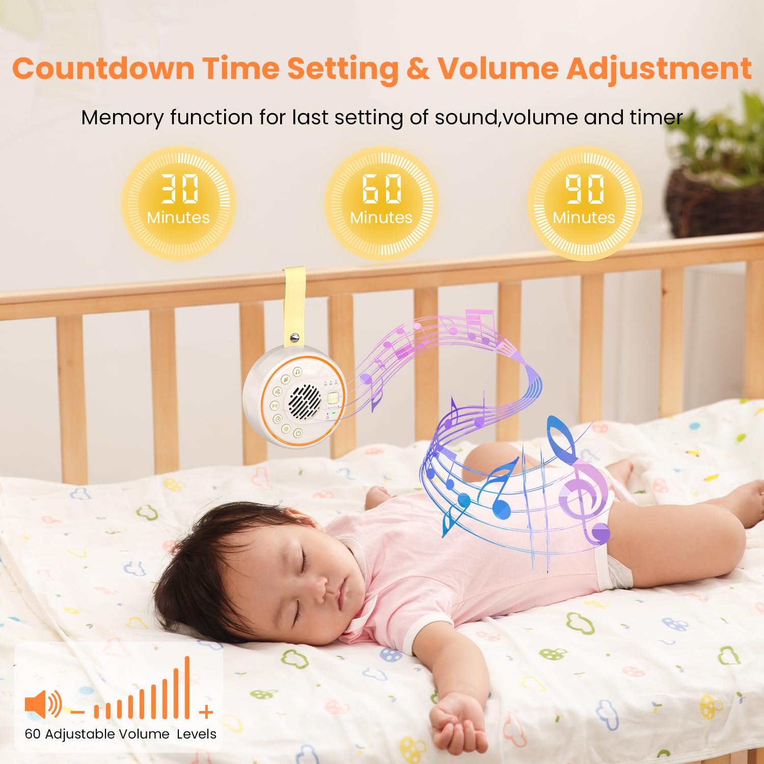 Lemnoi White Noise Machine,Portable Sound Machine with 22 Soothing Sounds