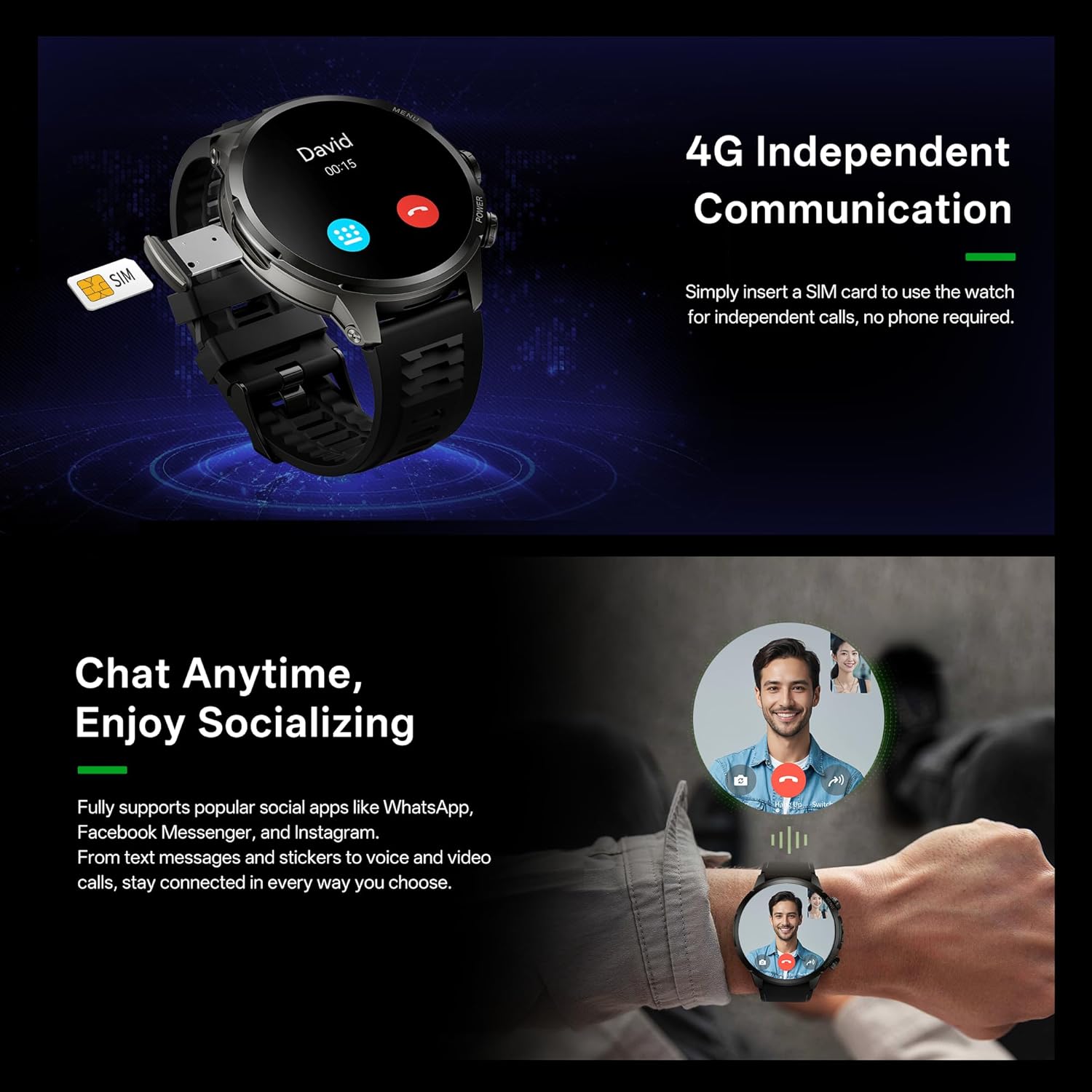 Black Shark Watch X Pro Smartwatch, 4G Android Watch Phone The Branded Hub