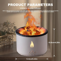 Volcano Humidifier Flame Aroma Diffuser