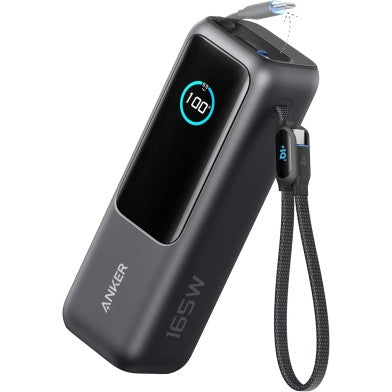 Anker Laptop Power Bank, 25,000mAh Portable Charger with Triple 100W USB-C Ports, Built-in Retractable Cables, Flight-Approved for Travel, iPhone 16/15 Series, MacBook, Samsung, and More The Branded Hub
