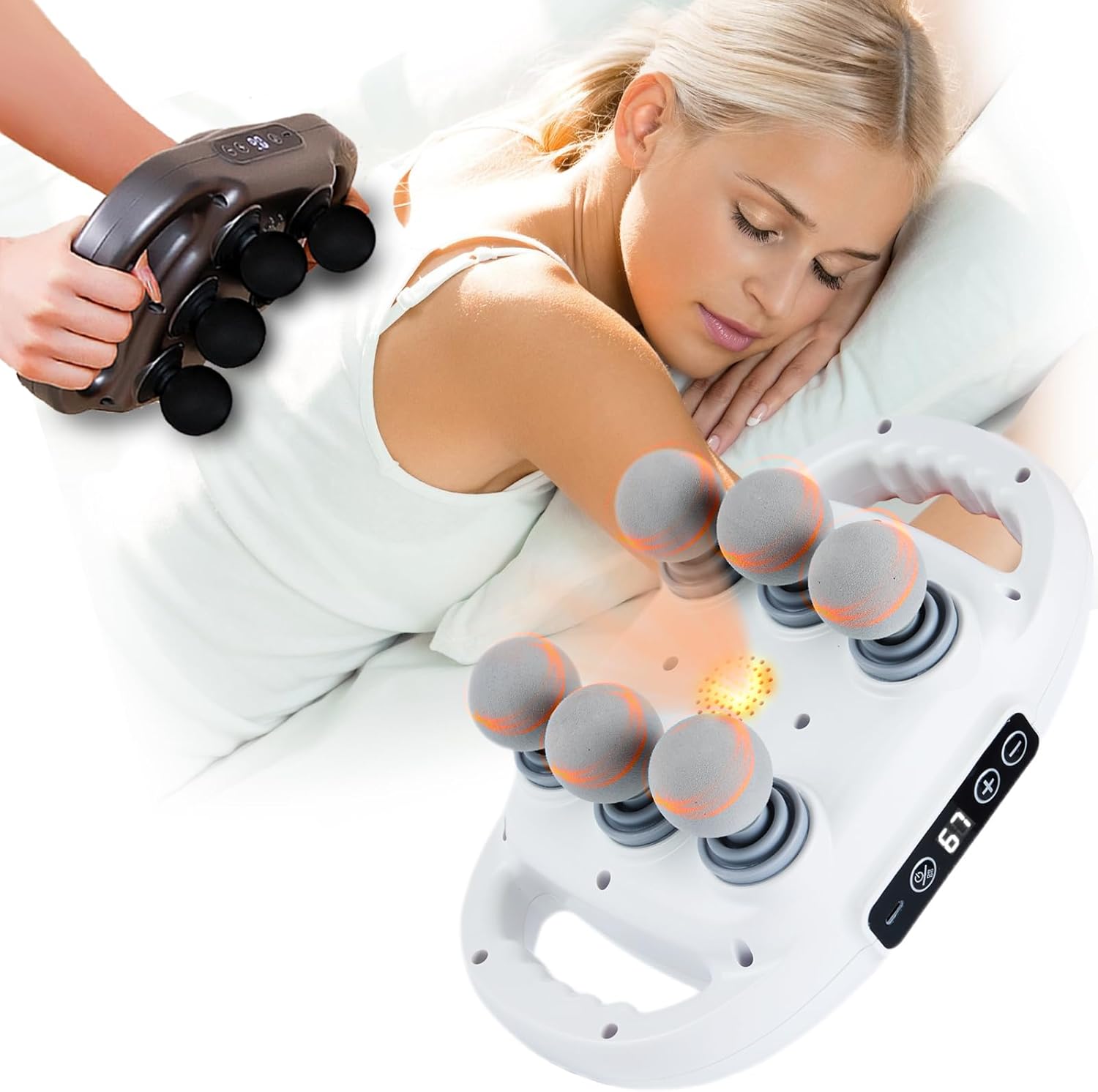 6 Head Massage Gun Deep Tissue with 9 Levels (imported)