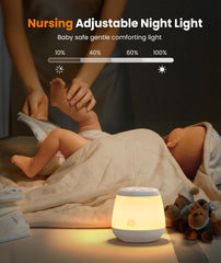Dreamegg White Noise Machine - Portable Sound Machine Baby for Sleeping with 8 Adjustable Night Light, 24 Sleep Sounds for Baby Kids Adults