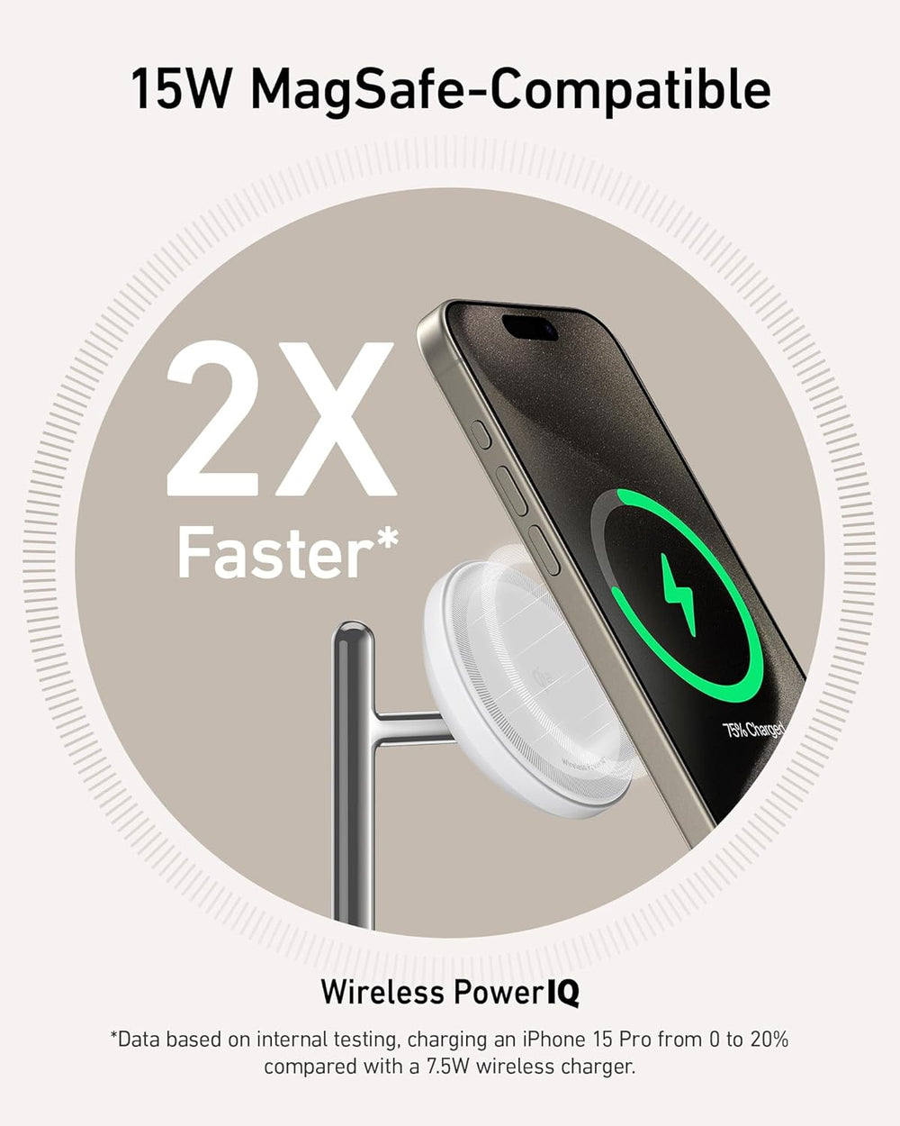 Anker MagSafe Charger Stand Compatible, iPhone 17 MagGo 3 in 1 Wireless Charging Station,Qi2 Certified 15W Wireless Charger, Desk Accessory, for iPhone 15/14/13/12 Series Apple Watch, AirPods The Branded Hub