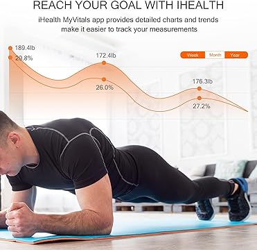 iHealth Nexus PRO Smart Bluetooth Body Fat Scale – Digital Bathroom Weight & Body Composition Analyzer with APP