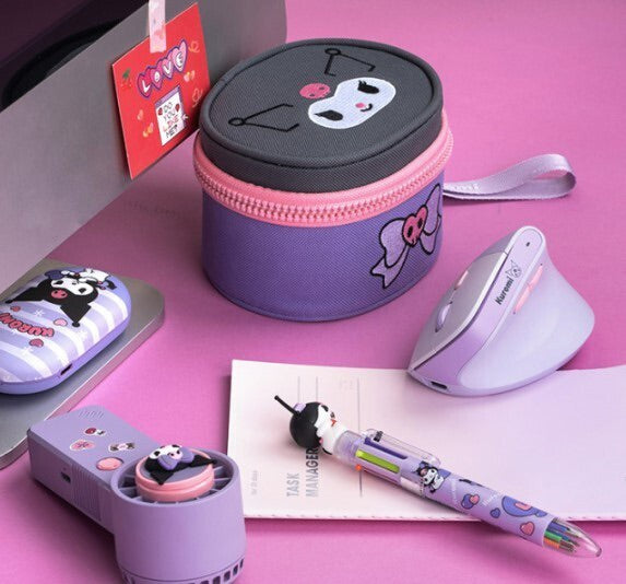 Sanrio Kuromi Rechargeable Wireless Silent Ergonomic Vertical Mouse The Branded Hub
