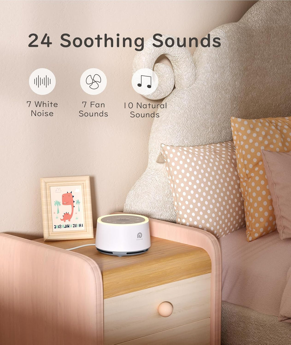 Dreamegg D1 Sound Machine Baby - White Noise Machine for Baby with Night Light, 24 High Fidelity Sounds, Timer & Memory Feature, Noise Machine with Nursery Lamps for Adults, Home, Office The Branded Hub