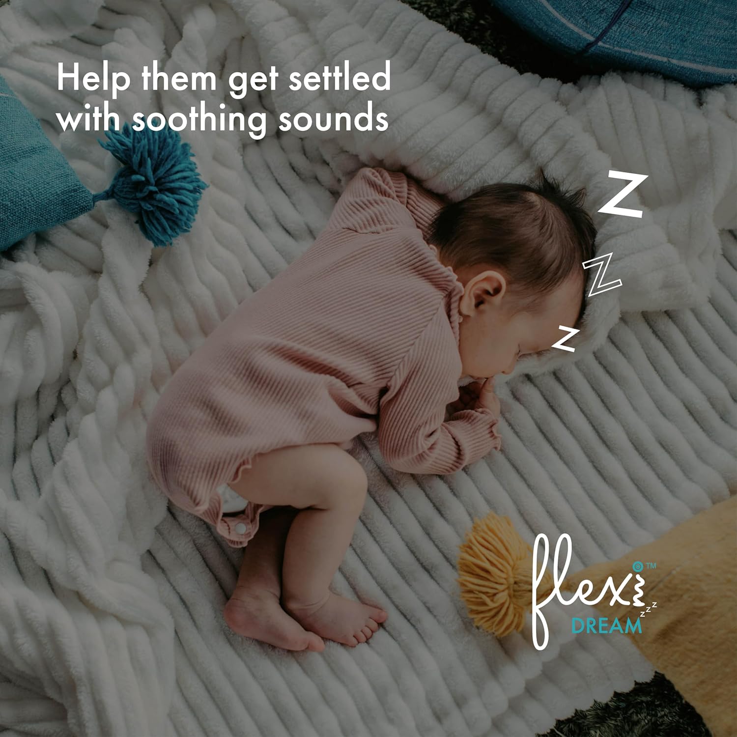 Flexi Dream | White Noise Machine Baby Adults | 21 Soothing Sounds Sleeping Nursery Travel Home Office