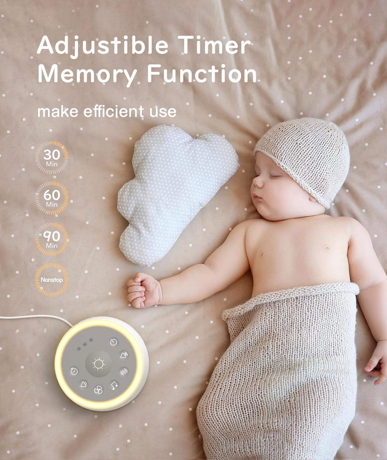 Dreamegg D1 Sound Machine Baby - White Noise Machine for Baby with Night Light, 24 High Fidelity Sounds, Timer & Memory Feature, Noise Machine with Nursery Lamps for Adults, Home, Office The Branded Hub