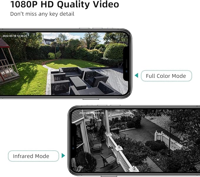 DEKCO Security Camera Outdoor Battery Operated, Wireless CCTV Camera for Home Security, 1080P WiFi Camera Outdoor Indoor with PIR Human Motion Detection & Siren,2 Way Audio, IP66,2.4Ghz Wifi (No 5Ghz) The Branded Hub