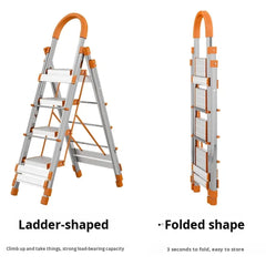 2-in-1 Step Ladder With Built-In Drying Rack