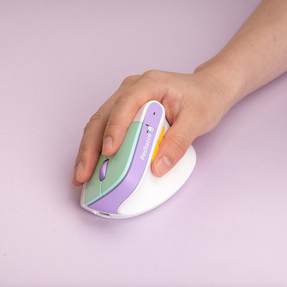 Sanrio Pochacco Vertical Mouse Wireless Silent Ergonomic Vertical Mouse+Pouch The Branded Hub