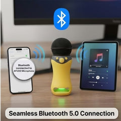 AFUOO Magic Karaoke Mic for Kids - Bluetooth Speaker with Alien & Chipmunk Voice Changer