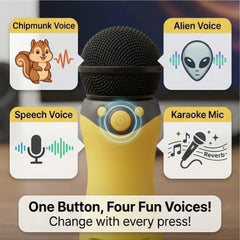 AFUOO Magic Karaoke Mic for Kids - Bluetooth Speaker with Alien & Chipmunk Voice Changer