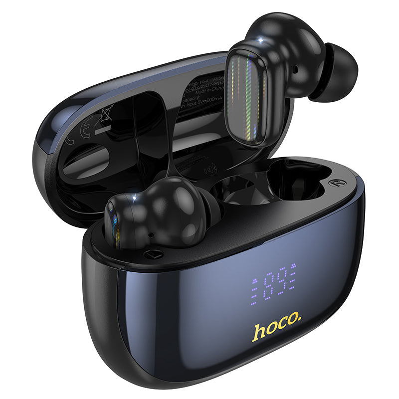 HOCO EQ20 Wireless Headphones with Charging Case (BT v5.4) Noise Reduction ENC + ANC - Black