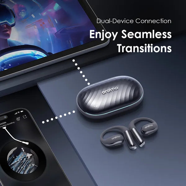 Open-Ear Bass Boost   36-Hr Long Playtime   HD Voice in Calls   Personalized Lighting Effect