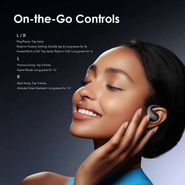 Open-Ear Bass Boost   36-Hr Long Playtime   HD Voice in Calls   Personalized Lighting Effect