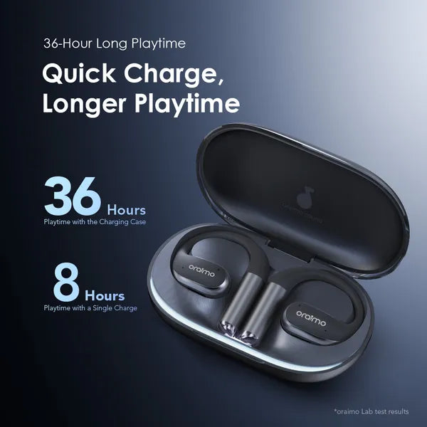 Open-Ear Bass Boost   36-Hr Long Playtime   HD Voice in Calls   Personalized Lighting Effect