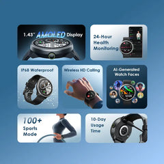 Oraimo Watch 5R 1.43'' Amoled IP68 Smart Watch