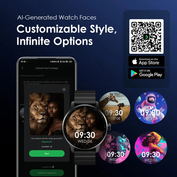 Oraimo Watch 5R Pro 1.43" AMOLED 2.5D Floating Interface IP68 Smart Watch
