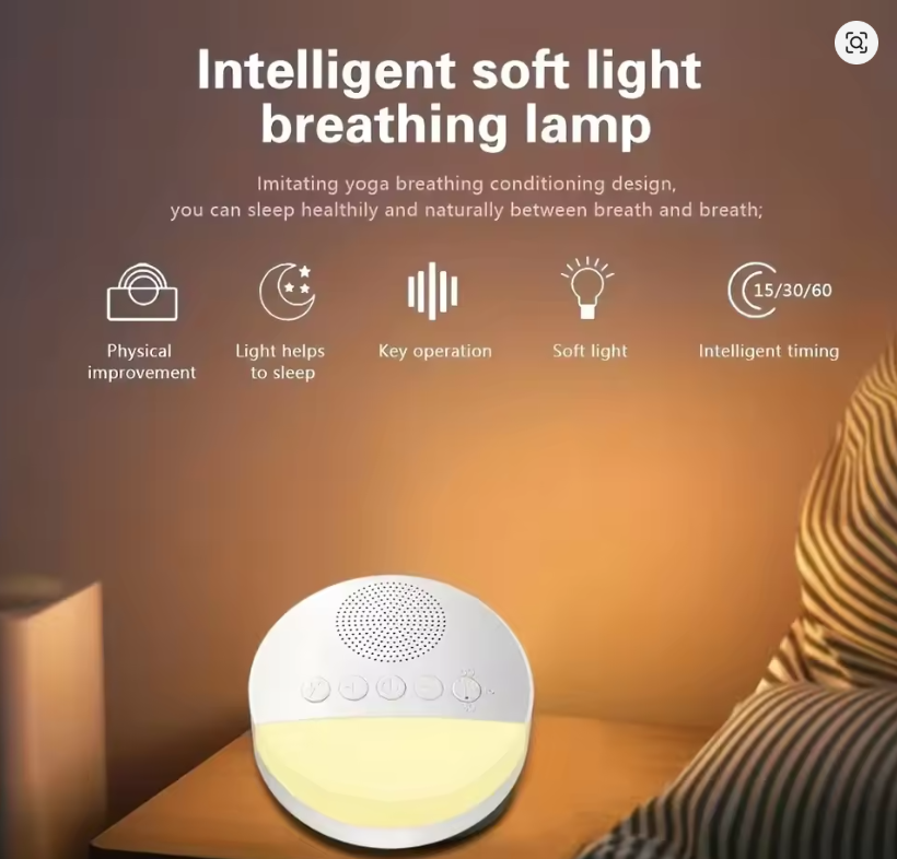 White Noise Machine USB Rechargeable Timed Shutdown Sleep Machine Baby Sleep