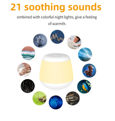 Dreamegg White Noise Machine - Portable Sound Machine Baby for Sleeping with 8 Adjustable Night Light, 24 Sleep Sounds for Baby Kids Adults