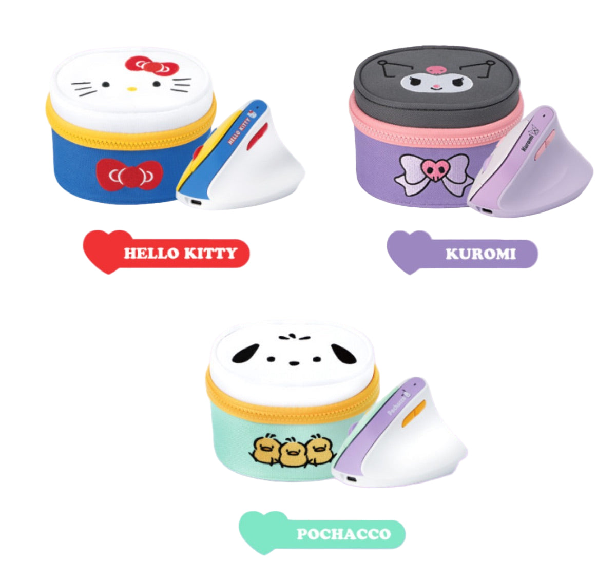 Sanrio Kuromi Rechargeable Wireless Silent Ergonomic Vertical Mouse The Branded Hub
