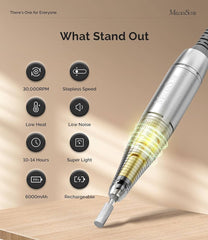 MelodySusie Professional Rechargeable 30000 rpm Nail Drill,SC320H The Branded Hub