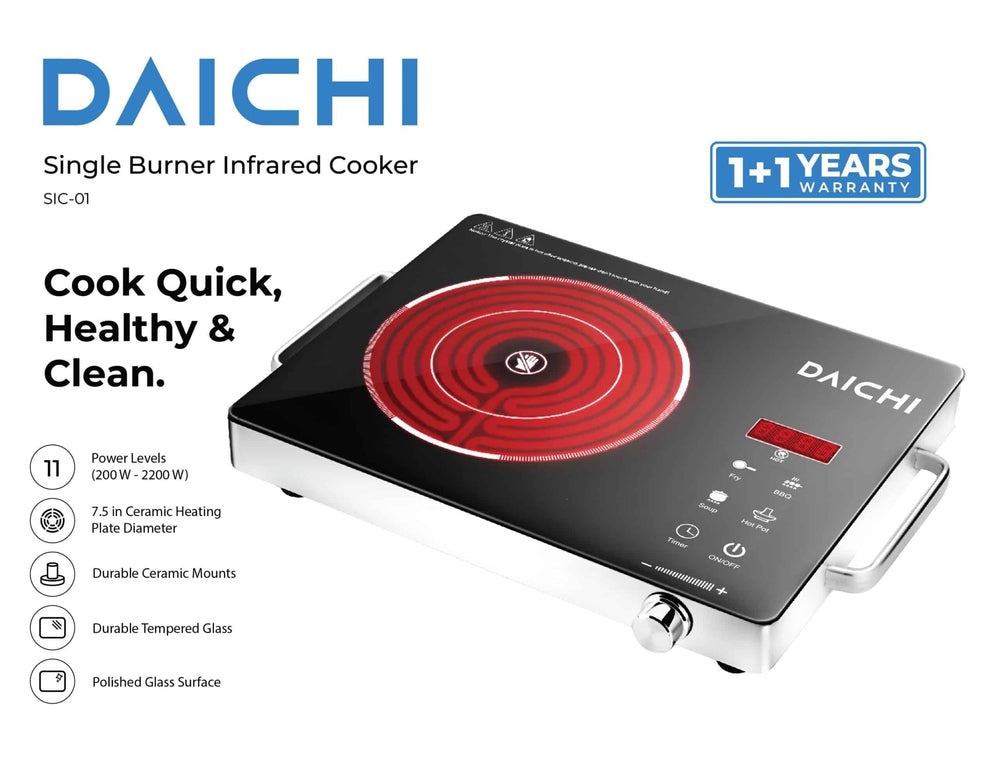 Daichi SIC-01 2200W Single Infrared Cooker The Branded Hub