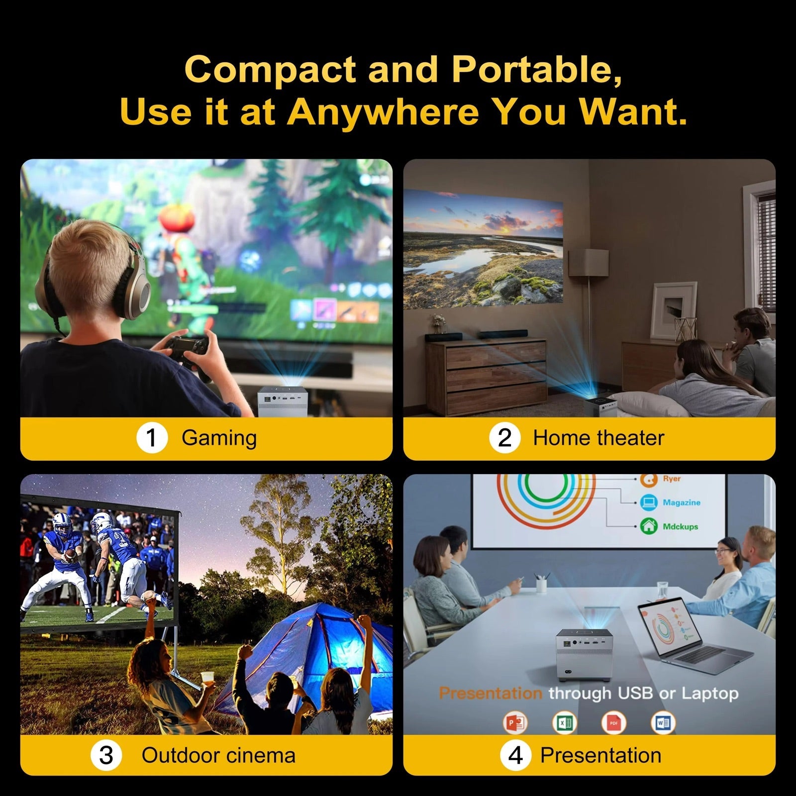 X Nano X3 T972 Mini 5G WIFI LED 8K Video HD Home Video Projectors The Branded Hub