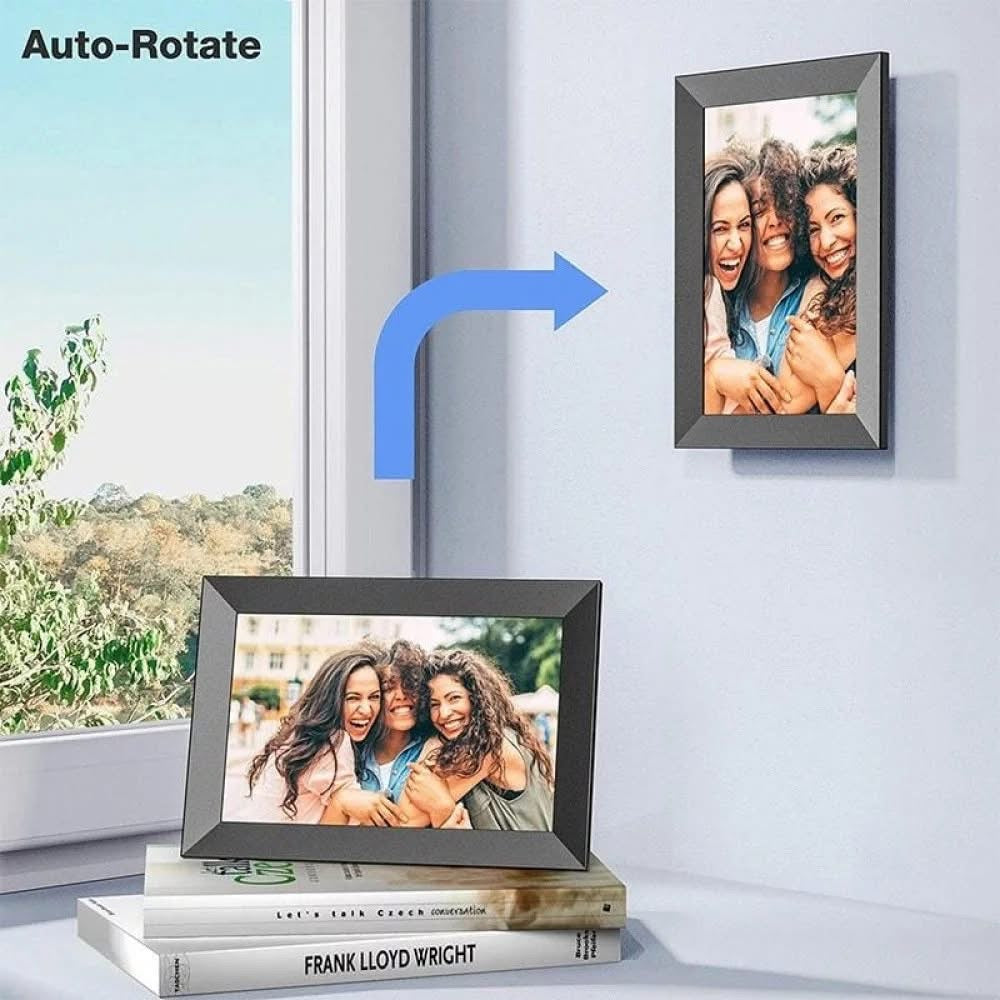 Jeemak F15 Digital Picture Frame 8.0 inch WiFi Photo Frame Gift Choice for Family/Friends Smart Frame Wireless Sync 16gb Storage The Branded Hub