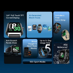 Oraimo Watch 6 Pro 1.69'' Full Touch Smart Watch