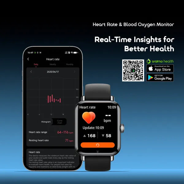 Oraimo Watch 6 Pro 1.69'' Full Touch Smart Watch