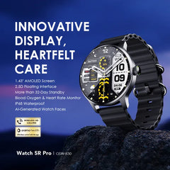 Oraimo Watch 5R Pro 1.43" AMOLED 2.5D Floating Interface IP68 Smart Watch