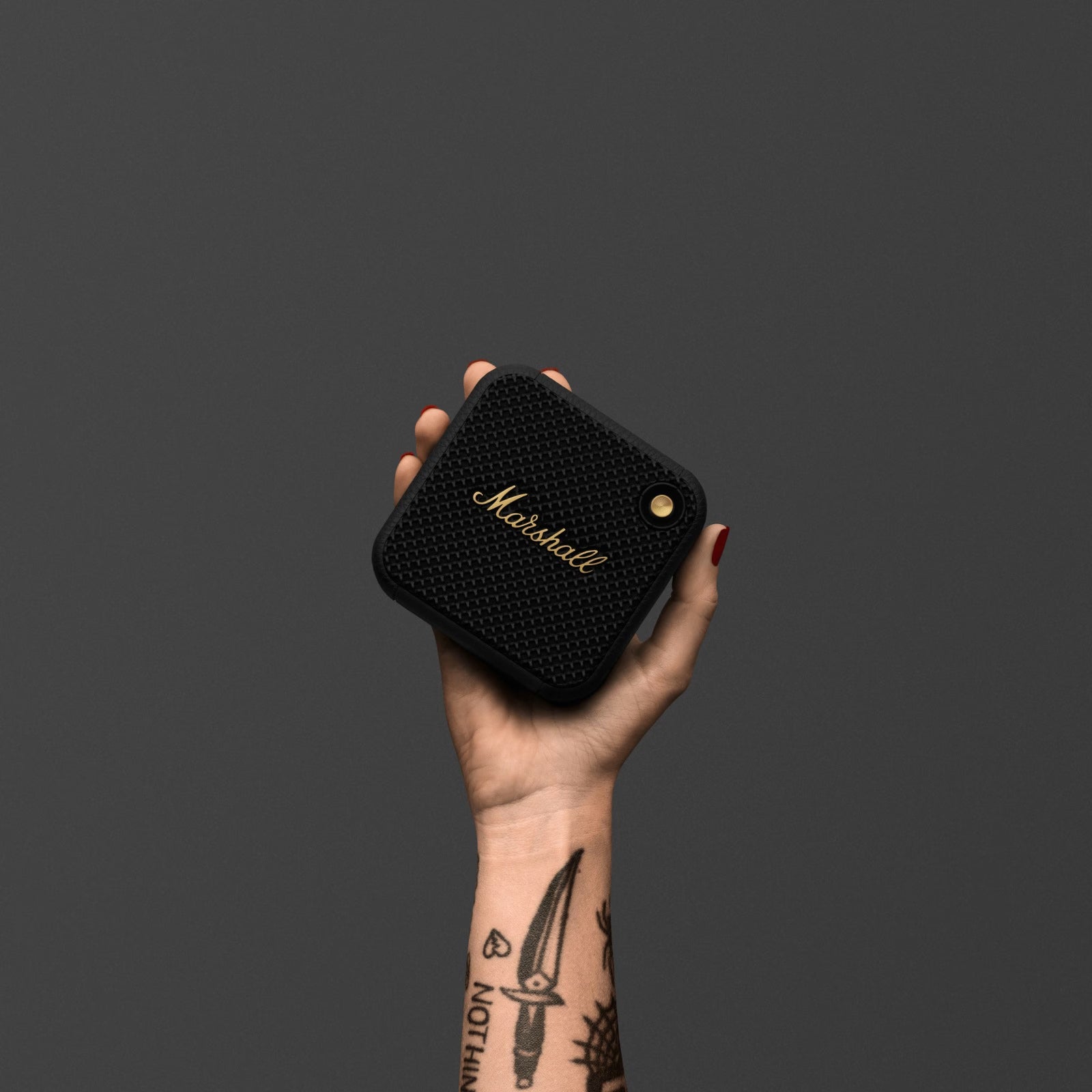 Marshall Willen Portable Bluetooth Speaker - Black & Brass The Branded Hub